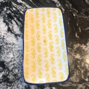 Creative CoOp Memphis Seahorse serving plate/ trinket tray